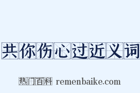 共你伤心过近义词是什么意思的图片